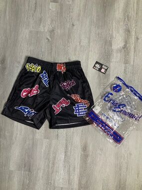 *NEW* Black And Green Matty Boy EE Eric Emanuel Shorts Sizes S,M,L,XL